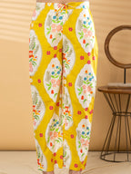 Pure Cotton Sunshine Yellow Floral 2-Piece Kurti Set