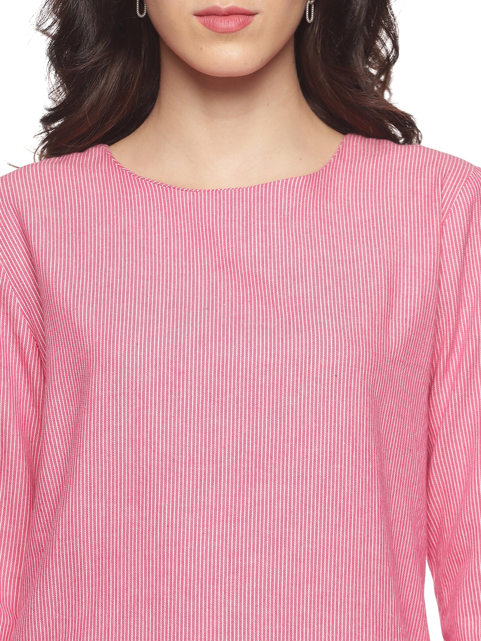 Tutty Pink Cotton Chambray Fabric