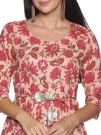 Kurti 2PC Pink & Peach