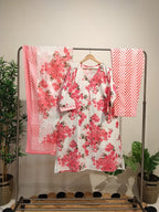Pure Cotton Pink Floral 3-Piece Kurti Set with Tassels