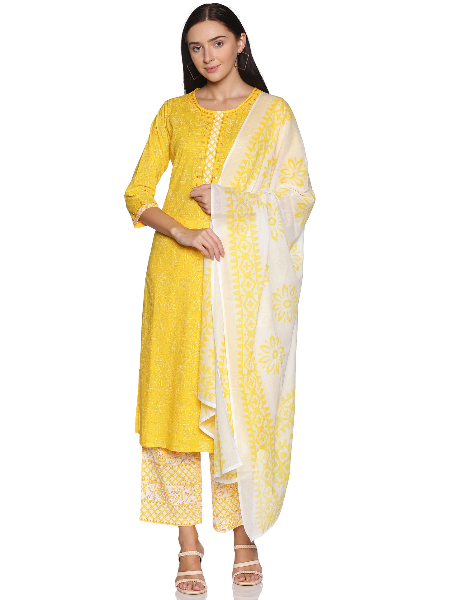 Kurti 3PC Yellow