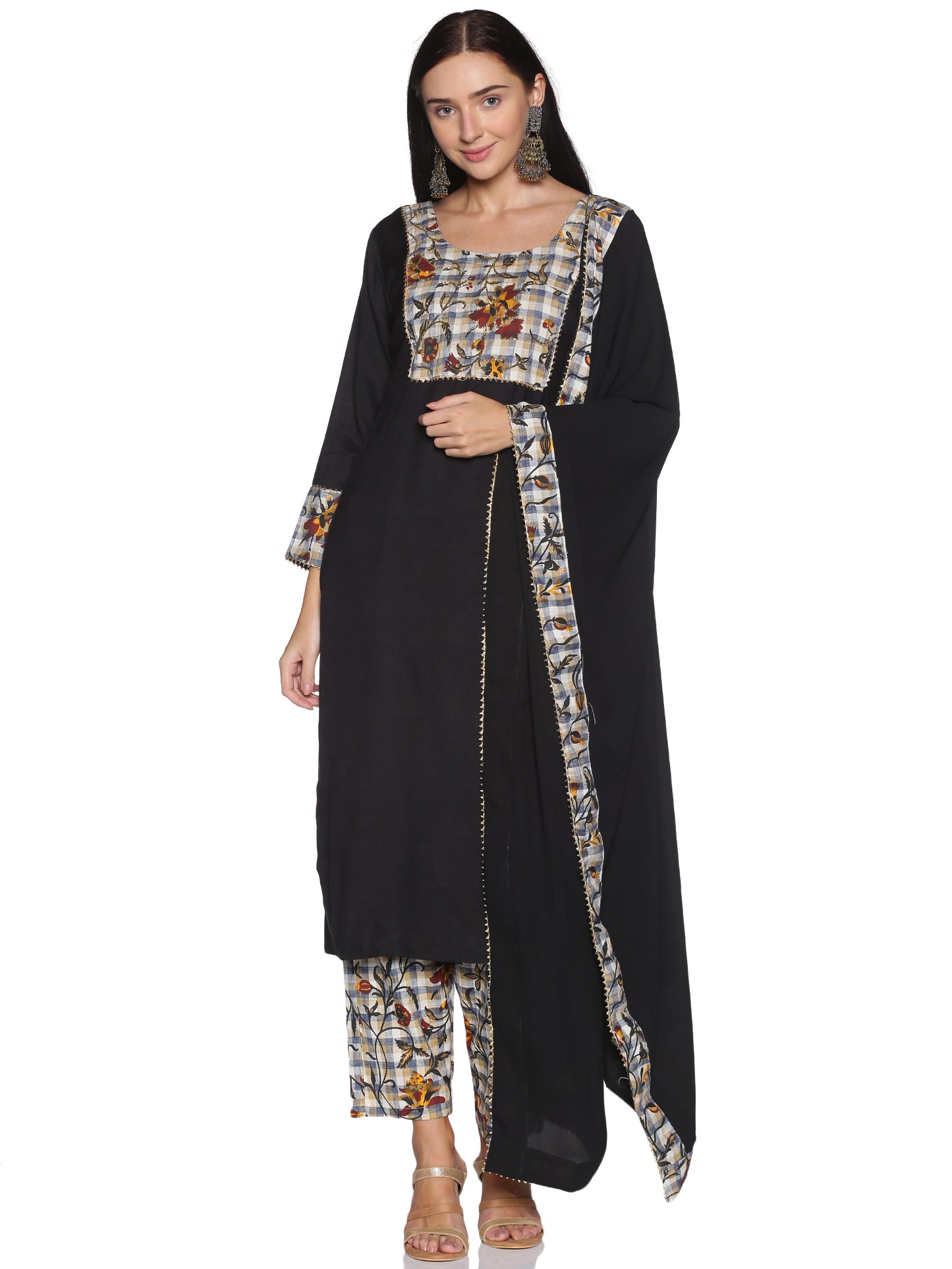 Kurti 3PC Black & White