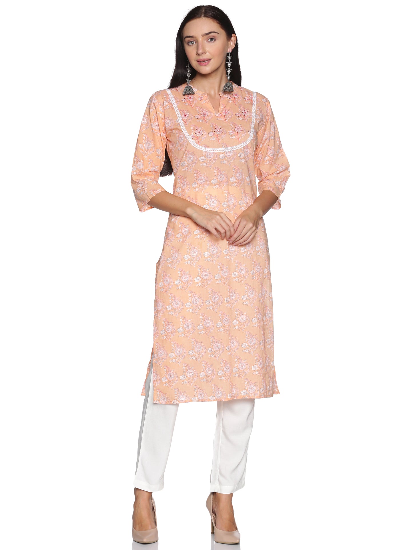 Single Kurti Peach