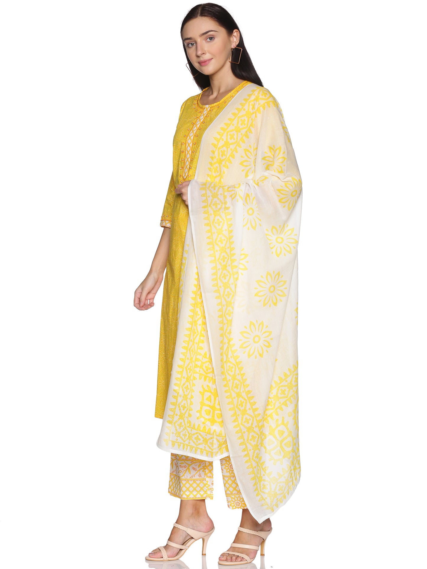 Kurti 3PC Yellow