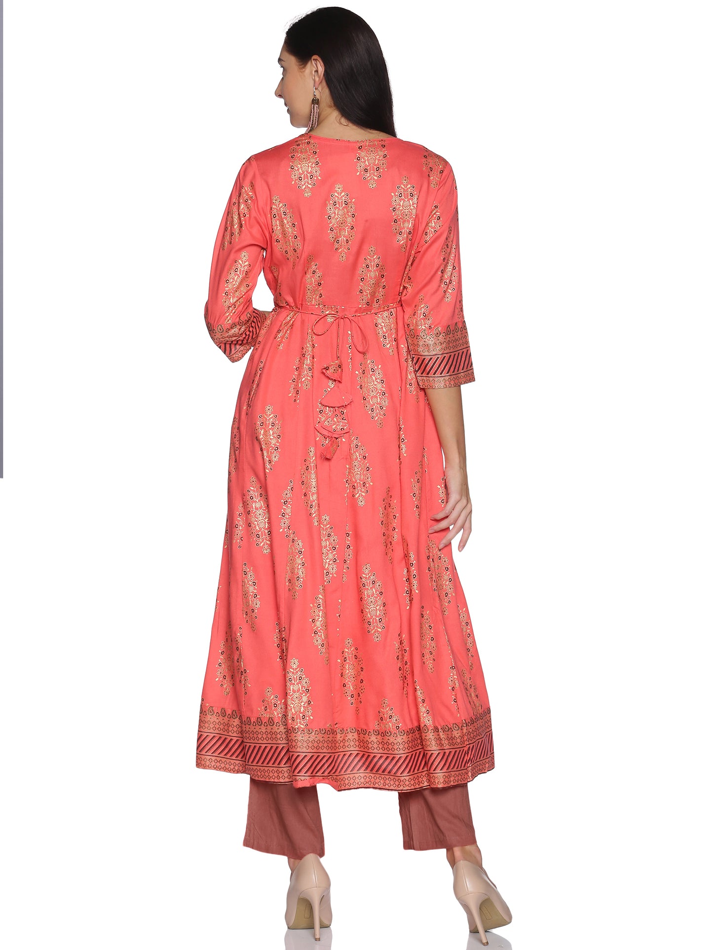 Single Kurti Peach Dark