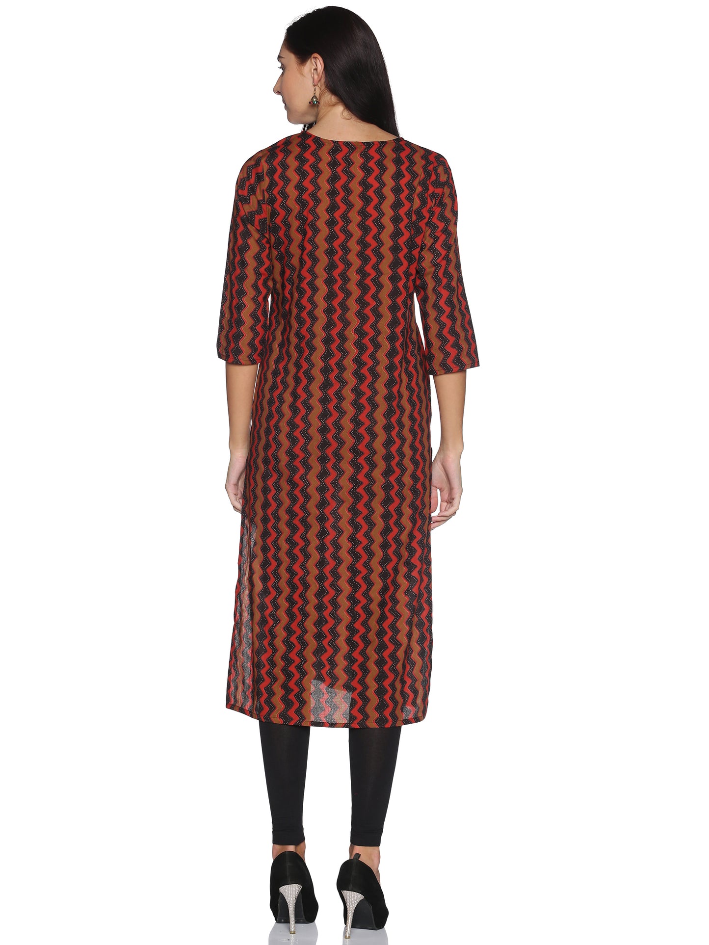 Single Kurti Brown & Black