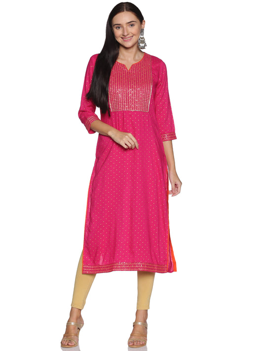 Single Kurti Pink