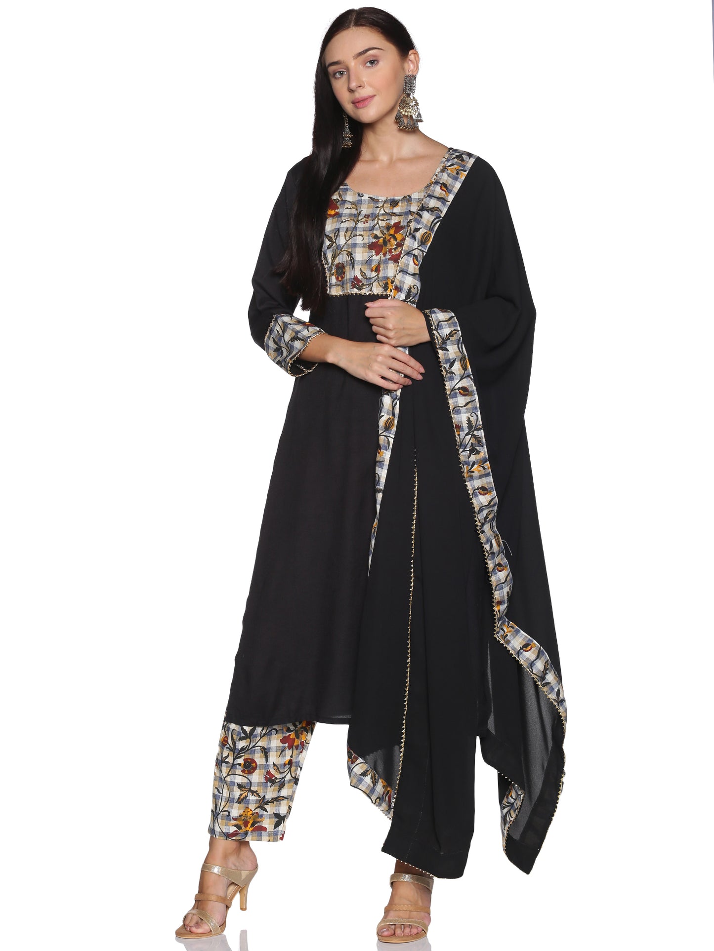 Kurti 3PC Black & White